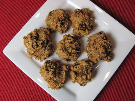 vegan no-oil oatmeal raisin cookies